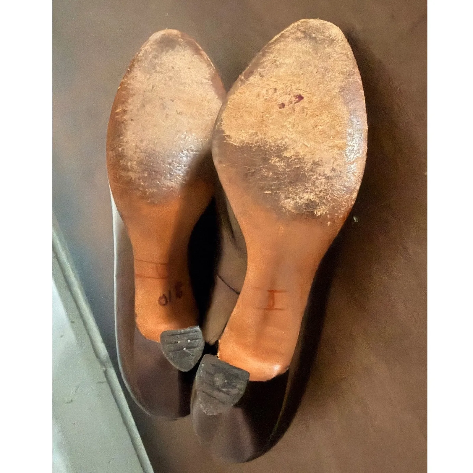 Vintage Joseph A elegant metallic bronze embellished pump heels women's size 6.5 - Image 7