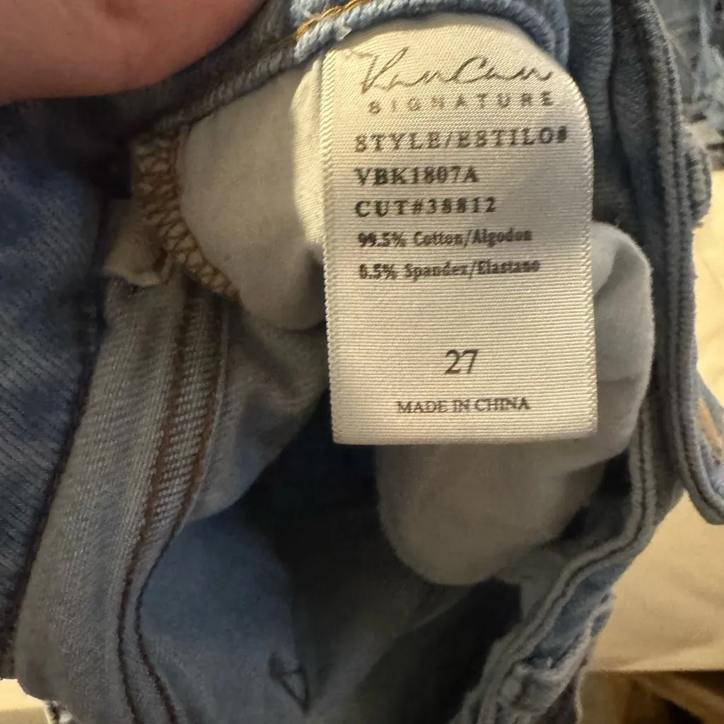 KanCan Light Blue Distressed Straight Leg Jeans Size 27 - Image 3