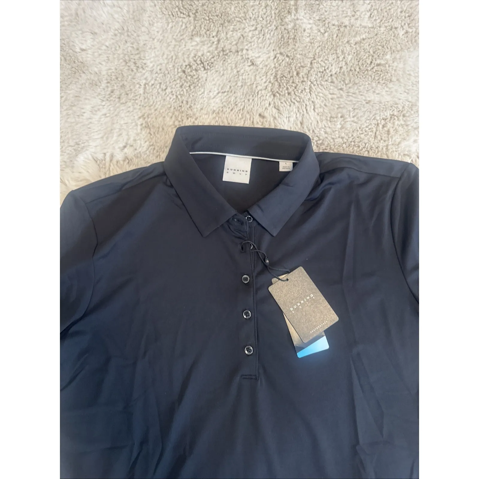 NWT WOMEN'S DUNNING GOLF POLO, SIZE: L Black‎ Black Size L - Image 3