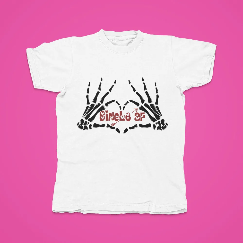 SINGLE AF Custom Design White Short Sleeve Graphic T - Image 2