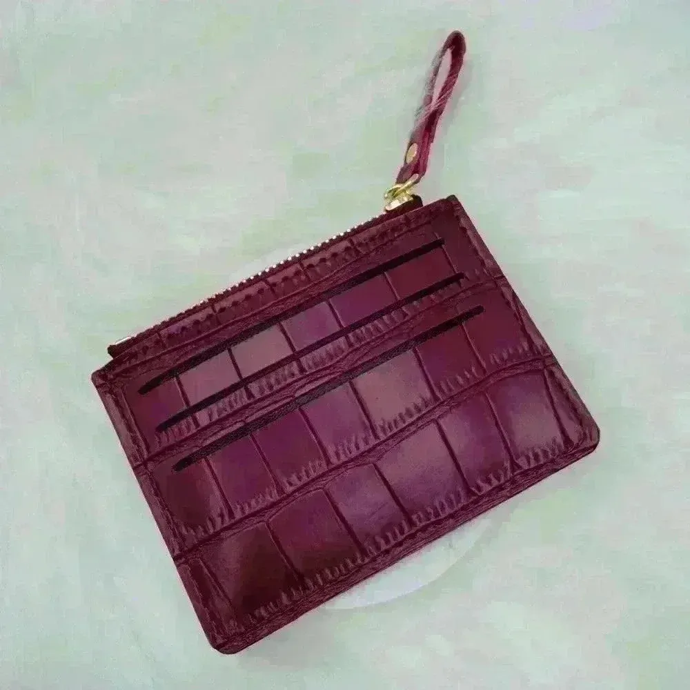 Burgundy Petite Card Wallet Red - Image 2