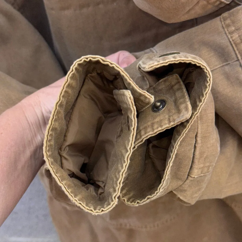 Vintage 1992 The Limited Hooded Chore Coat Plaid Flannel Liner Women's Medium - Image 11