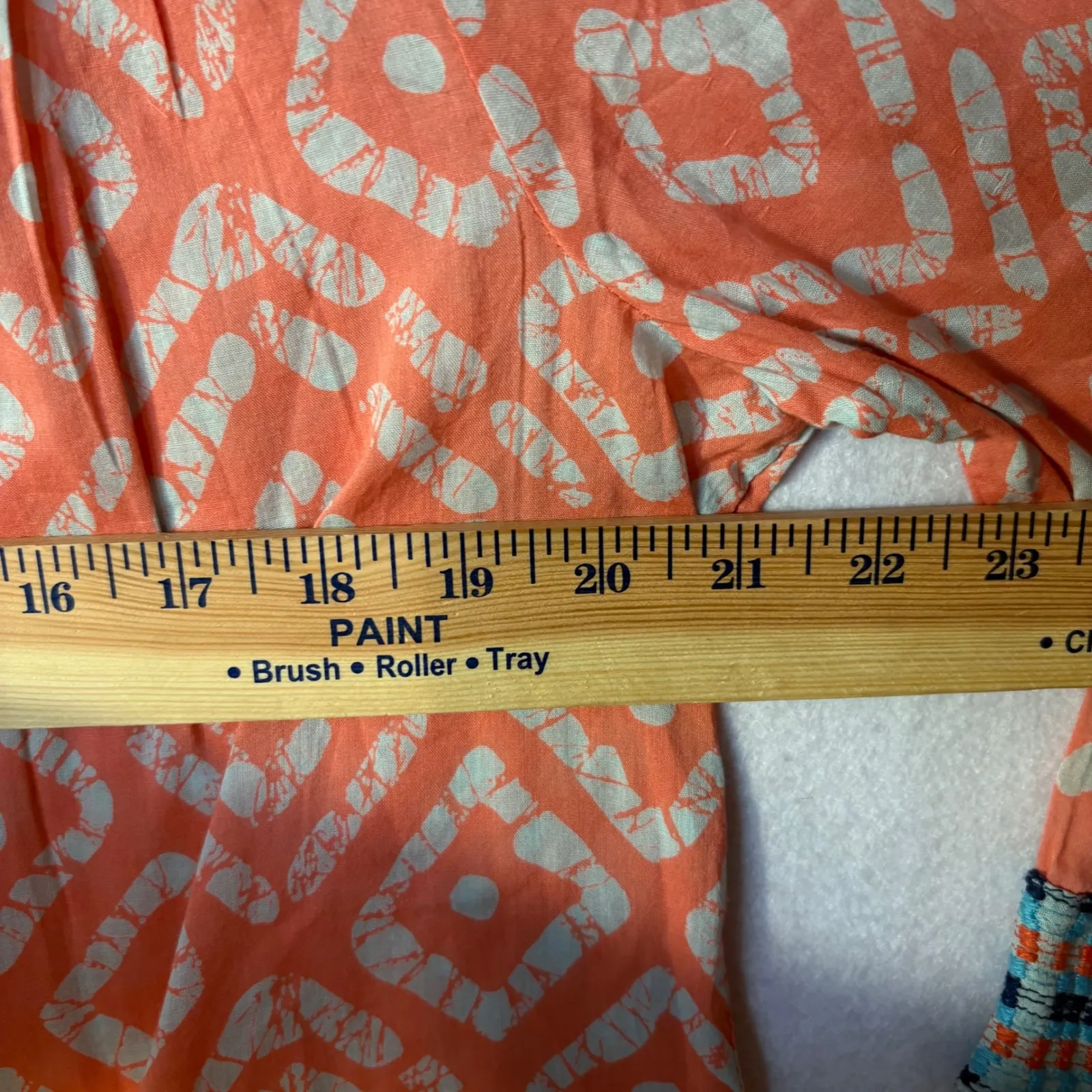 J. McLaughlin Coral Geometric Print Tunic Dress Embroidered resortwear vacay XL - Image 7