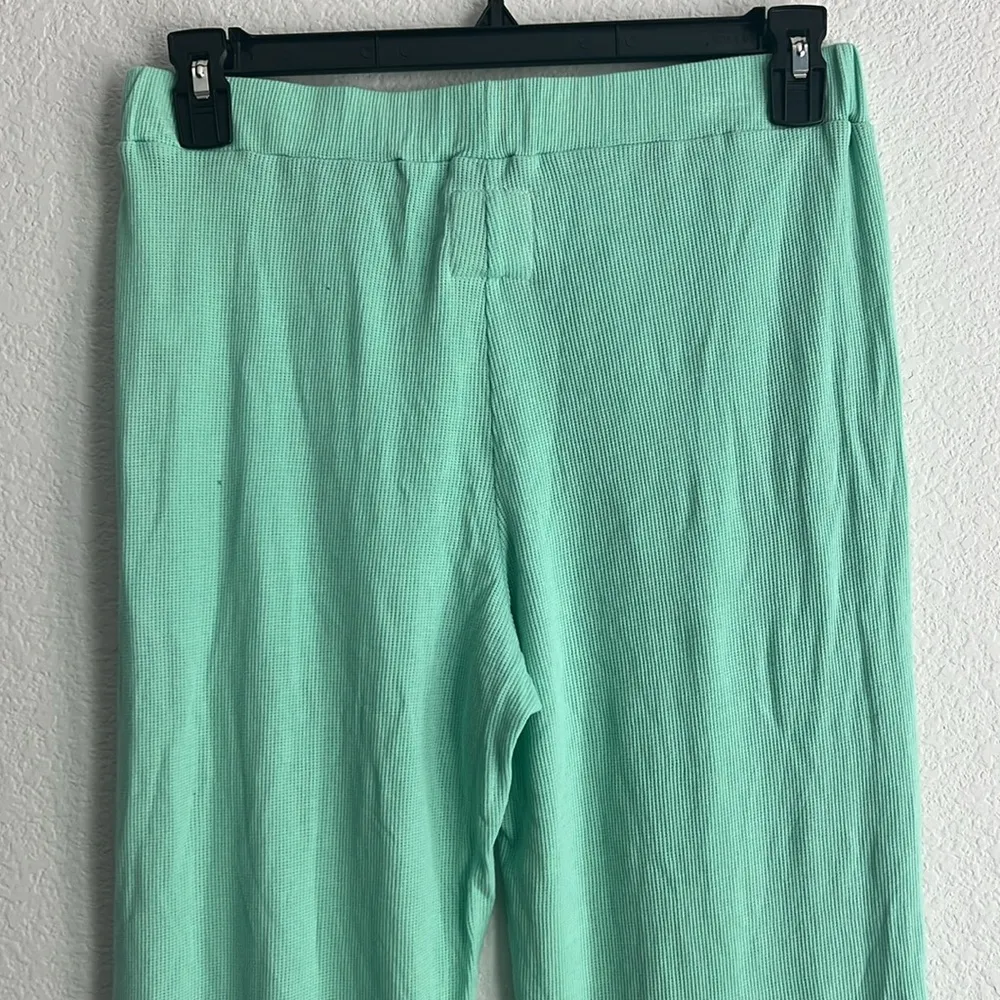 Chaser Women’s Waffle Knit Sweatpants Jogger Pants in Mint Green, Size L NWT - Image 6