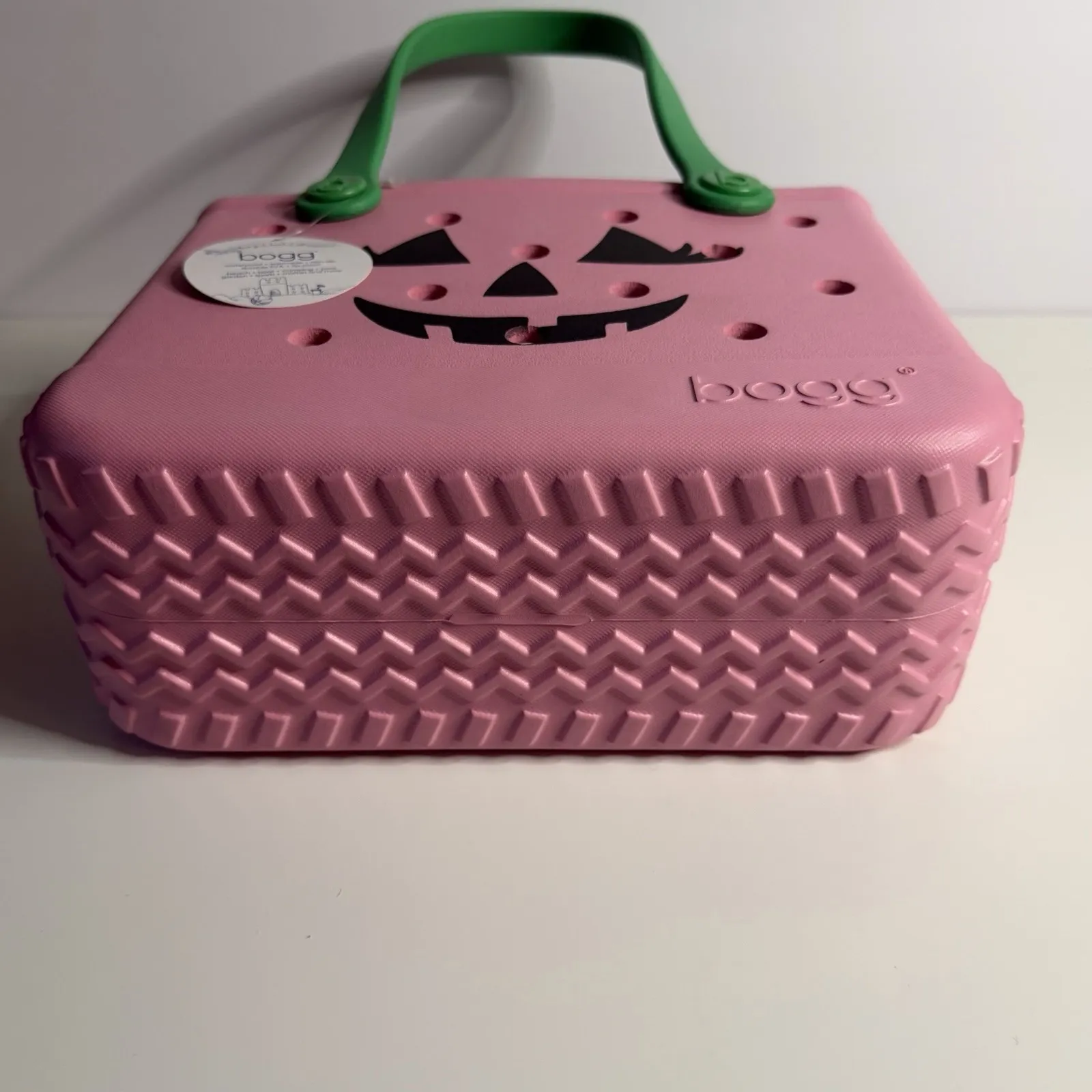 Bitty Bogg O'Lantern Pink Green Limited Edition Halloween Tote Purse Trick Treat - Image 6