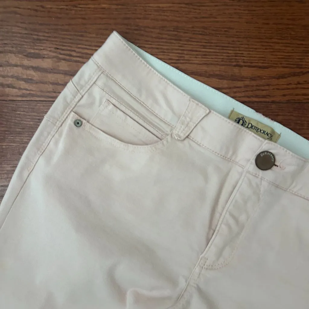 Democracy Absolution Pink Ankle Length Soft Denim Jeans Size 14 Women's Jeans - Image 4