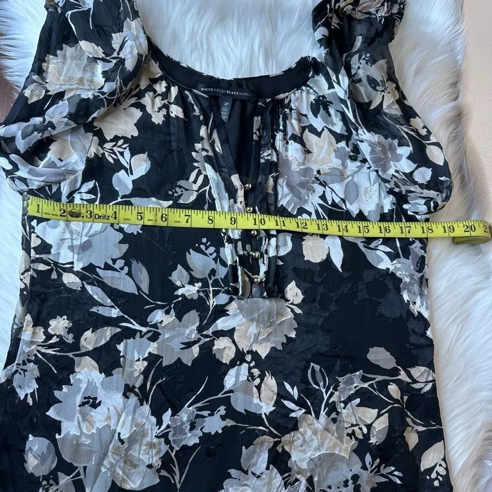 White House Black Market Kelsey Blouse Size 2P - Image 6