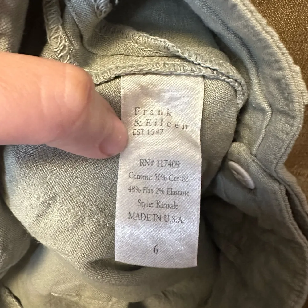 Frank & Eileen Kinsale Performance Pant in Light Green Size 6 - Image 8