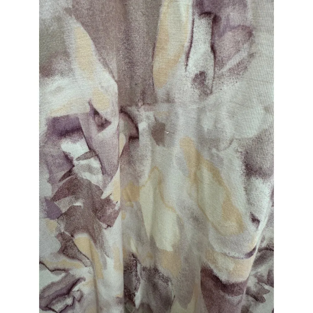 Logo Lori Goldstein Tunic Women Pastel Floral Stretch Pockets Size XL Spring Top - Image 6