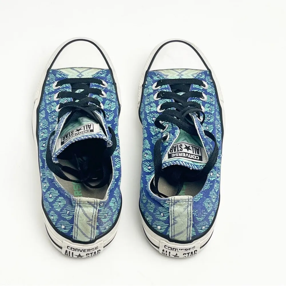 ALL STAR CONVERSE Oxford True Indigo Festival Print Lace Up Low Top Sneakers 8 - Image 8