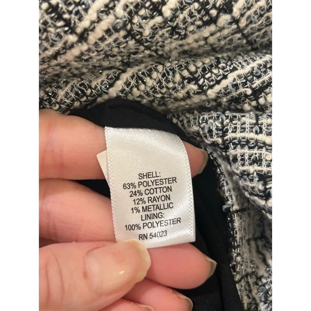 Banana Republic Dress Womens Petite 0P Fit & Flare Tweed Multicolor Knee Length - Image 8