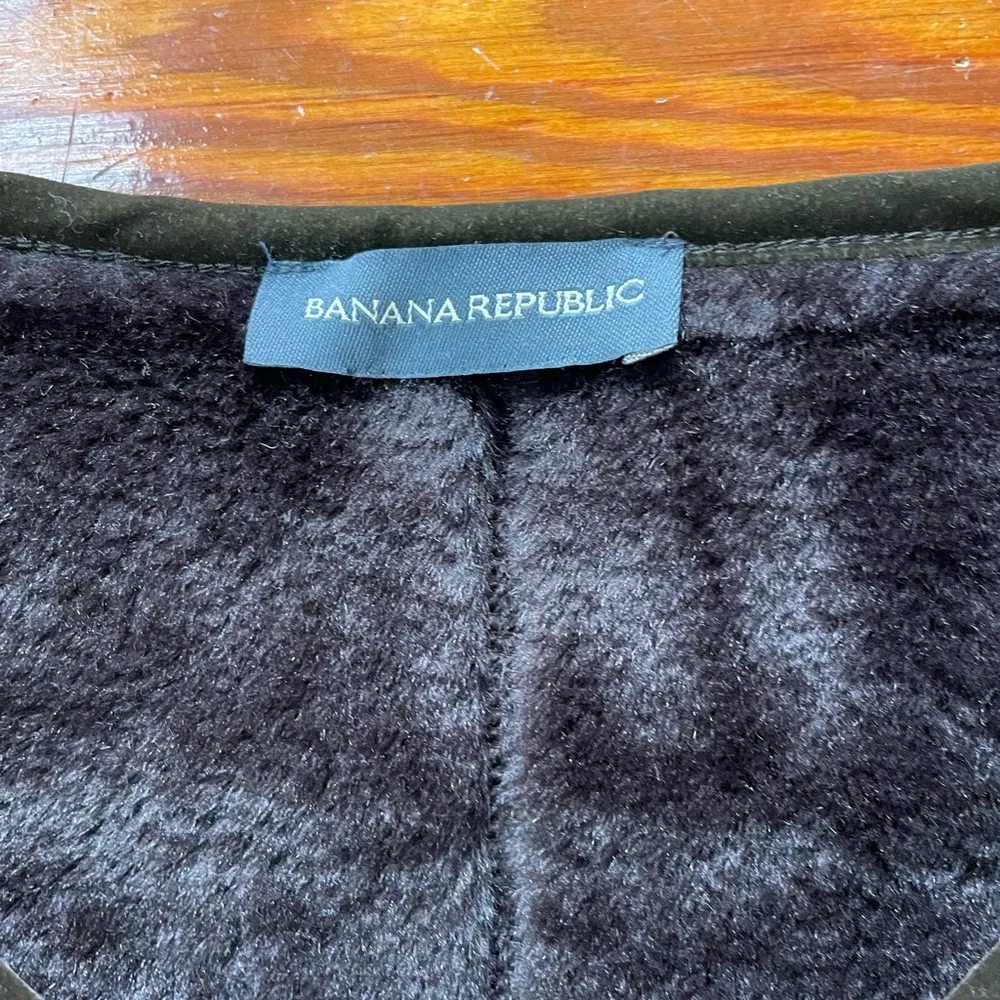 Banana Republic Faux Fur Brown Sleeveless Full Zip Vest - Size XL - Image 7