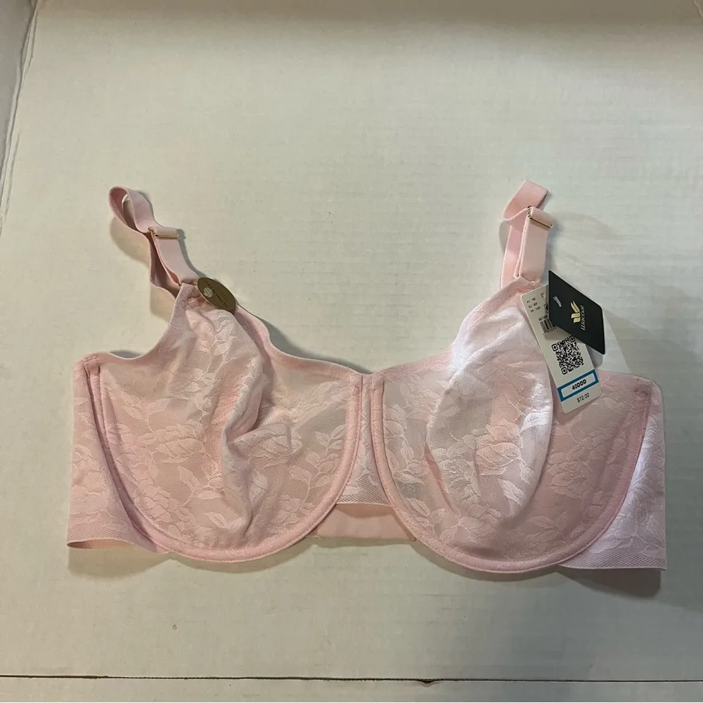 Wacoal Bra High Profile Underwire Bra Ballet Slipper Pink Sz 40DDD NWT #851388 - Image 4