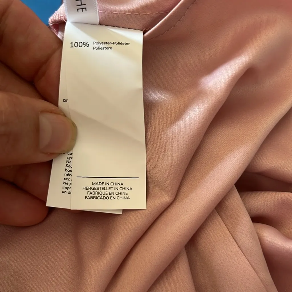 CUPSHE Satin Dress Backless One Shoulder Flared High Low Party Dress with Zipper - Image 5