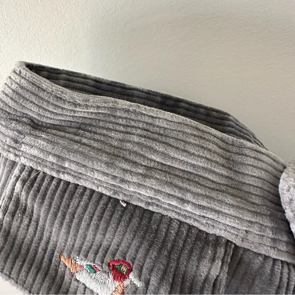 Vintage Wide Corduroy Gray A Line Skirt MALLARD DUCK Size 14 by MH Selections - Image 12