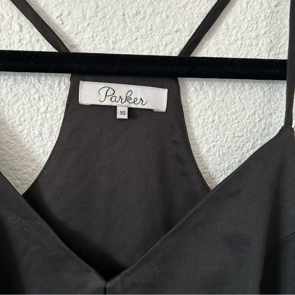 Parker Juliet Ladder Stitch Sleeveless Fit & Flare Dress Black Sz XS - Image 5