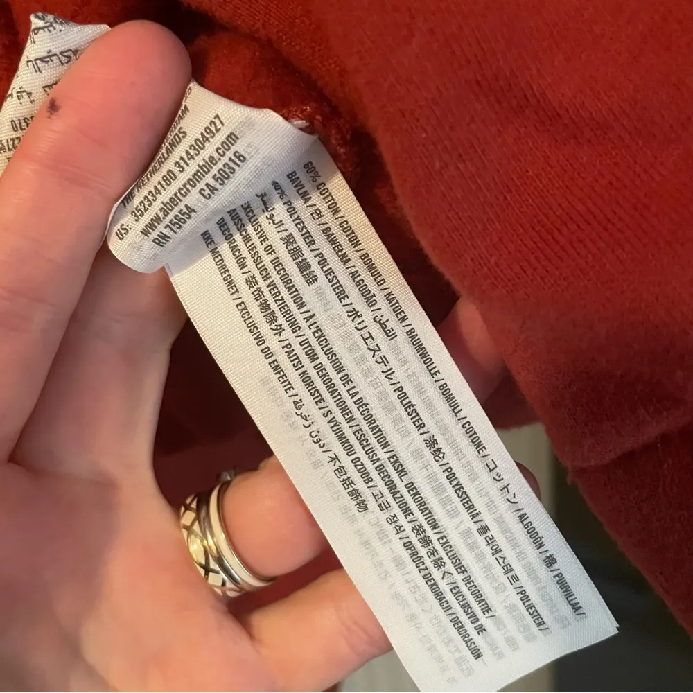 Hollister Retro Striped Baggy Cropped Zip Up Hoodie Sweatshirt Jacket Large - Image 4