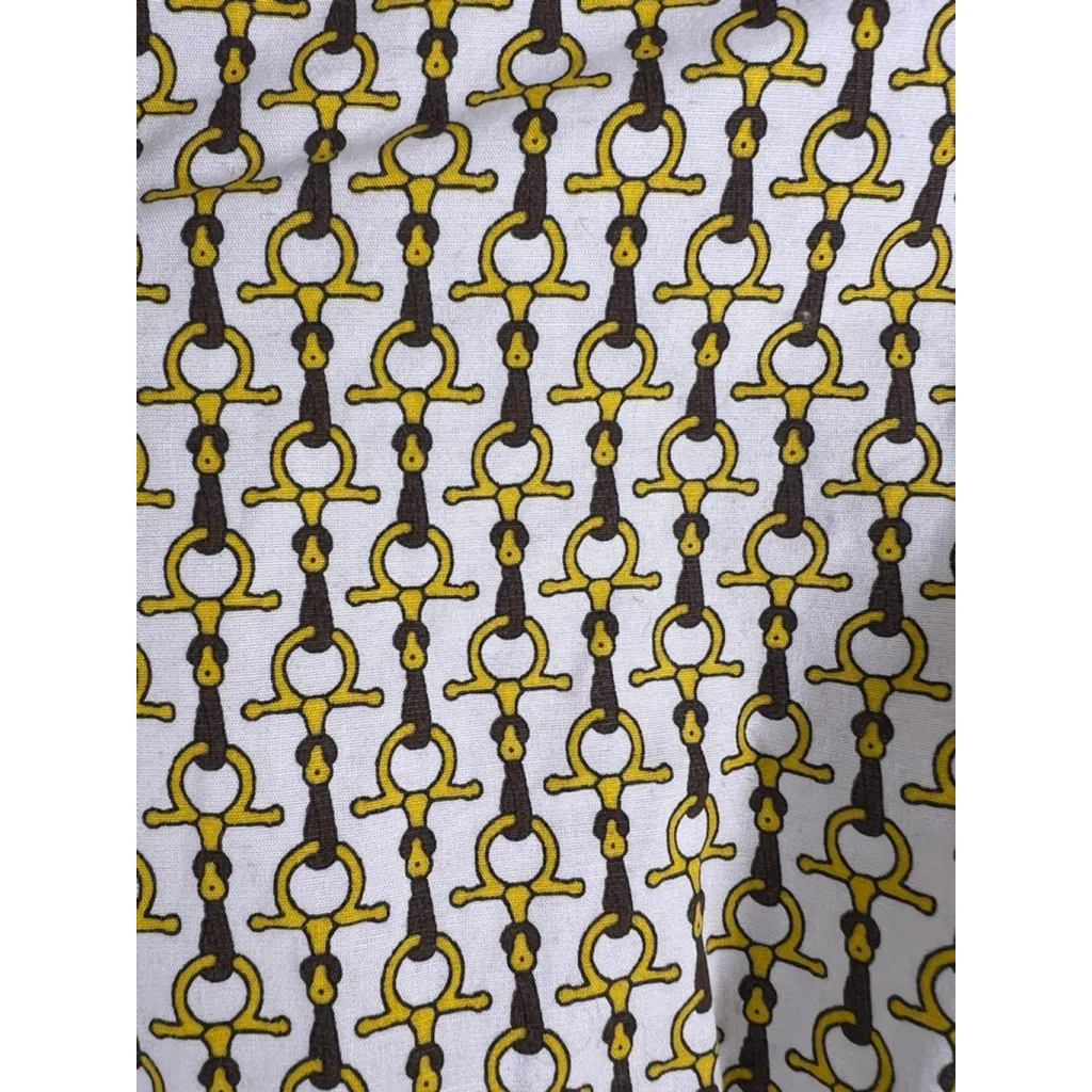 Lands’ End Petite Horse Bit Equestrian Print Blouse 8P Novelty Old Money - Image 3