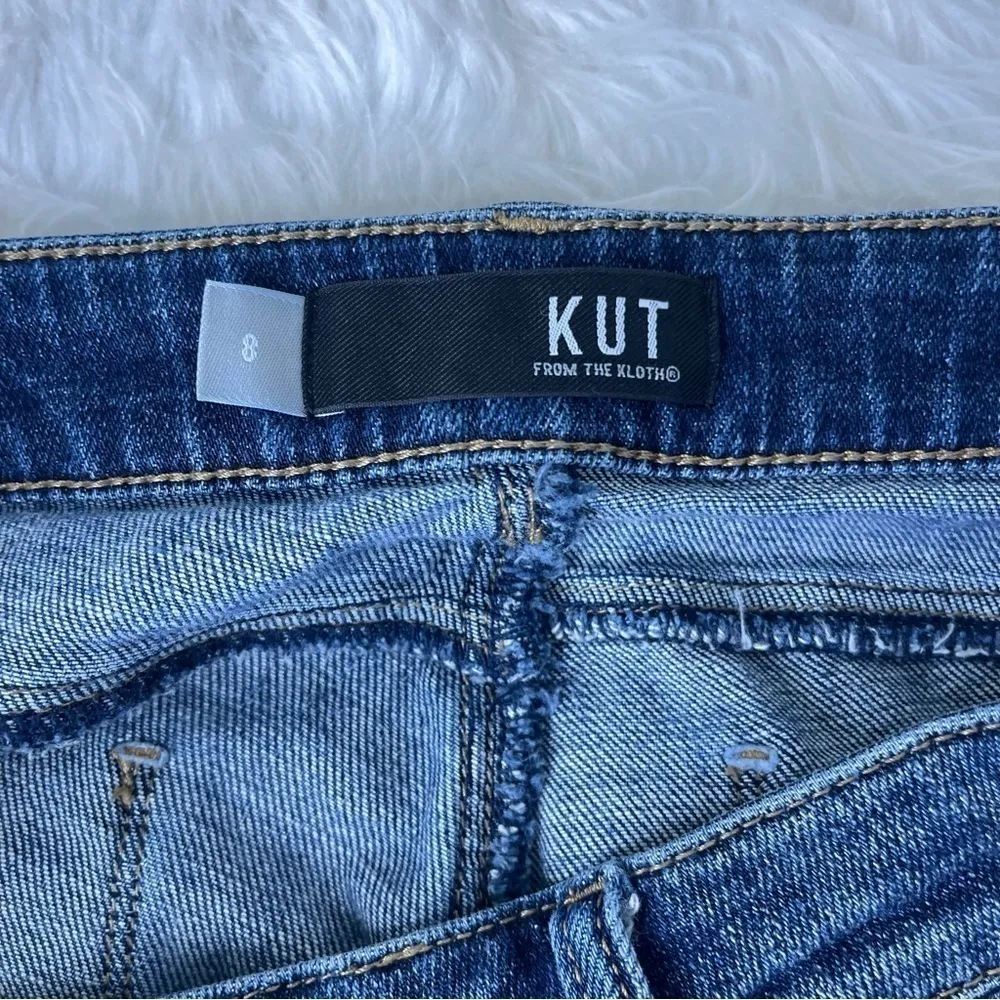 Kut From the Kloth Emma Straight Leg Fringe Jeans Size 8 - Image 3