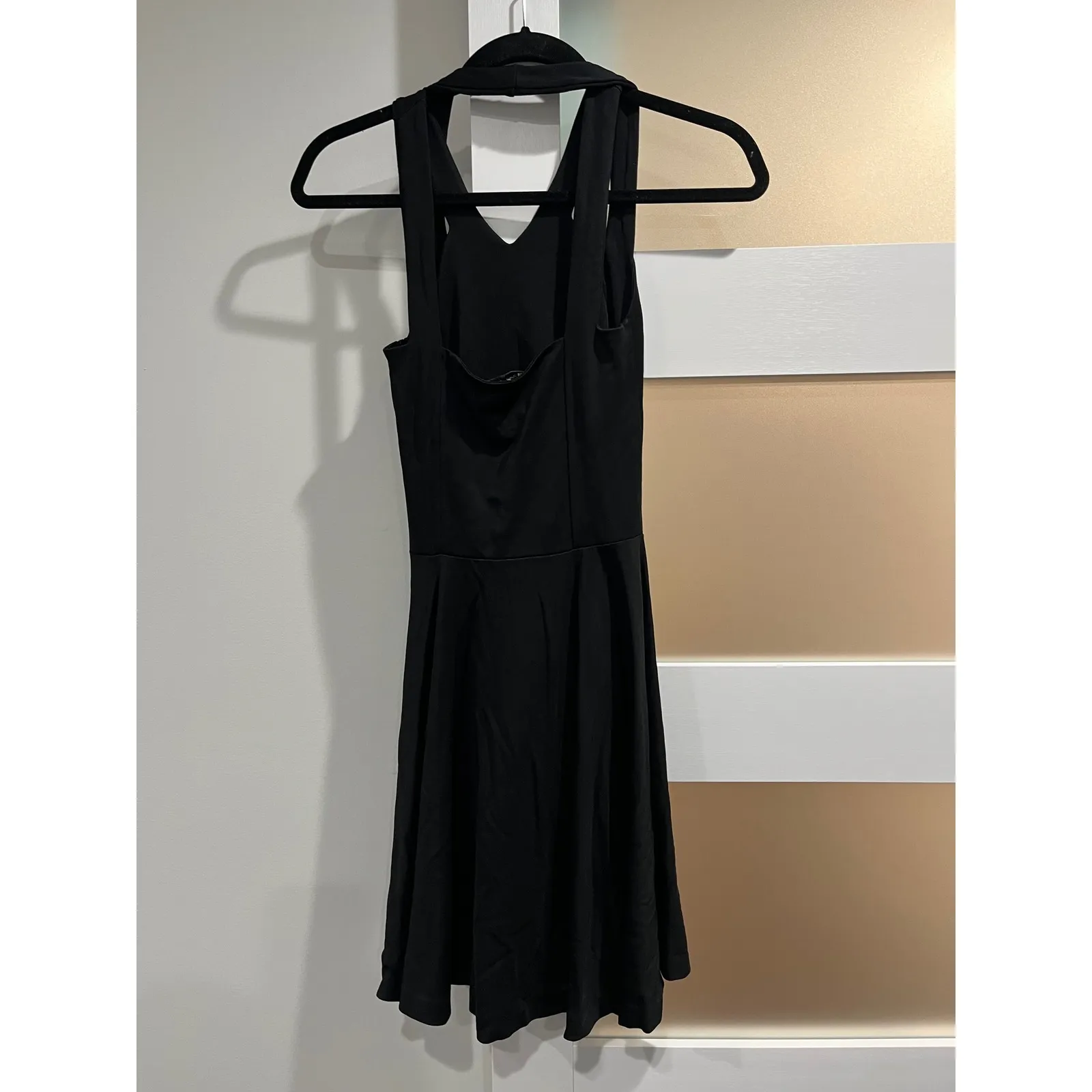 Other Stories Black Halter Neck Fit Flare Dress Womens Size 4 - Image 2