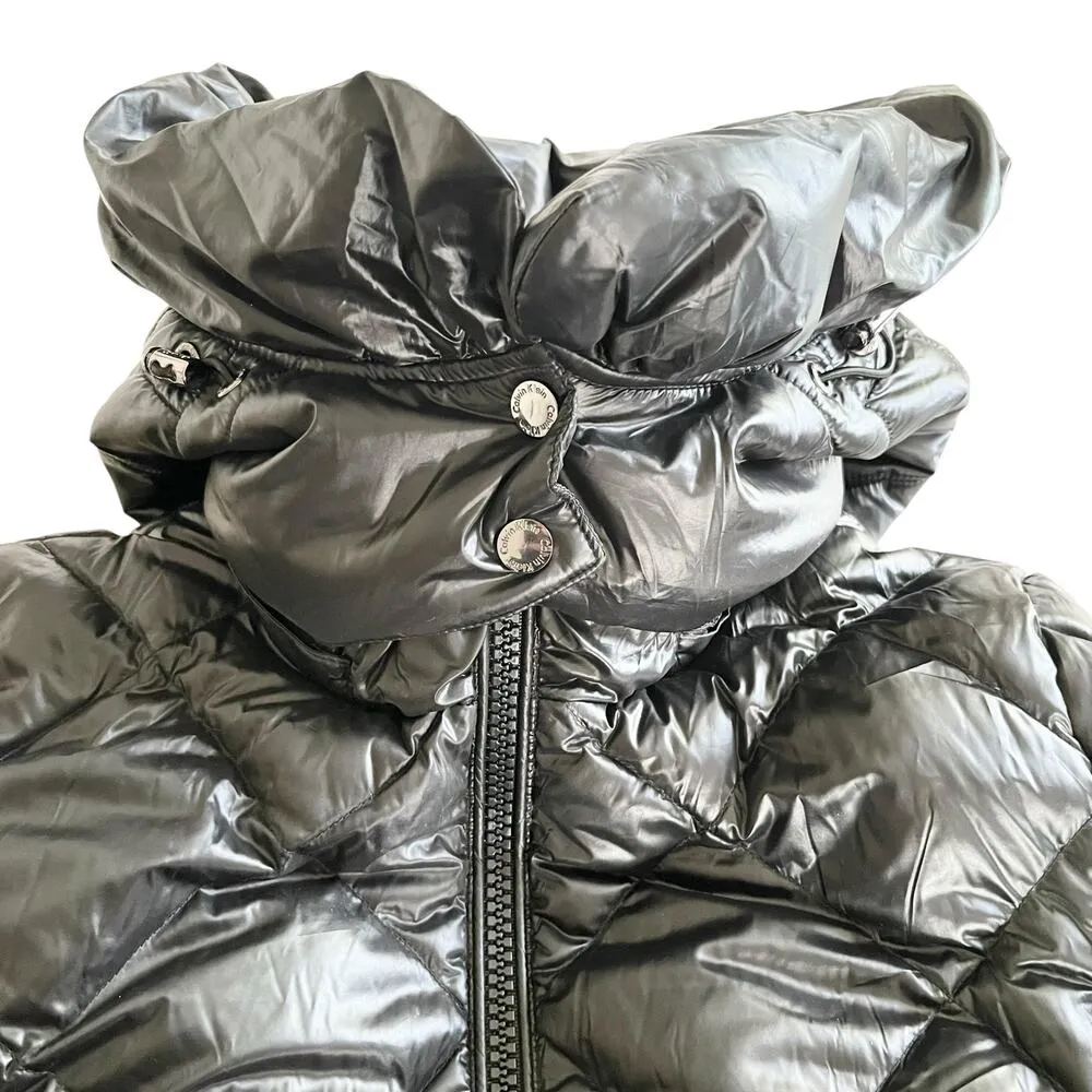 Calvin Klein Black Diamond-Quilting Down Puffer Jacket Size Small - Image 11