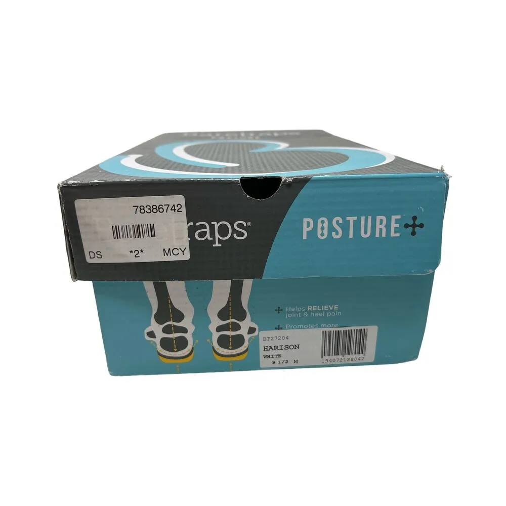 Bare Traps Harrison White Leather Comfort Supportive Postural Alignment Sandals - Image 3