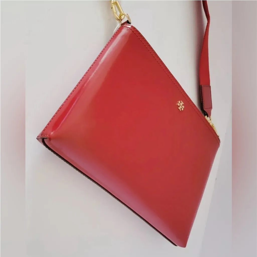 Tory Burch NWT Blake Patent Leather Swingpack Crossbody 156480 In Lipstick Red - Image 7