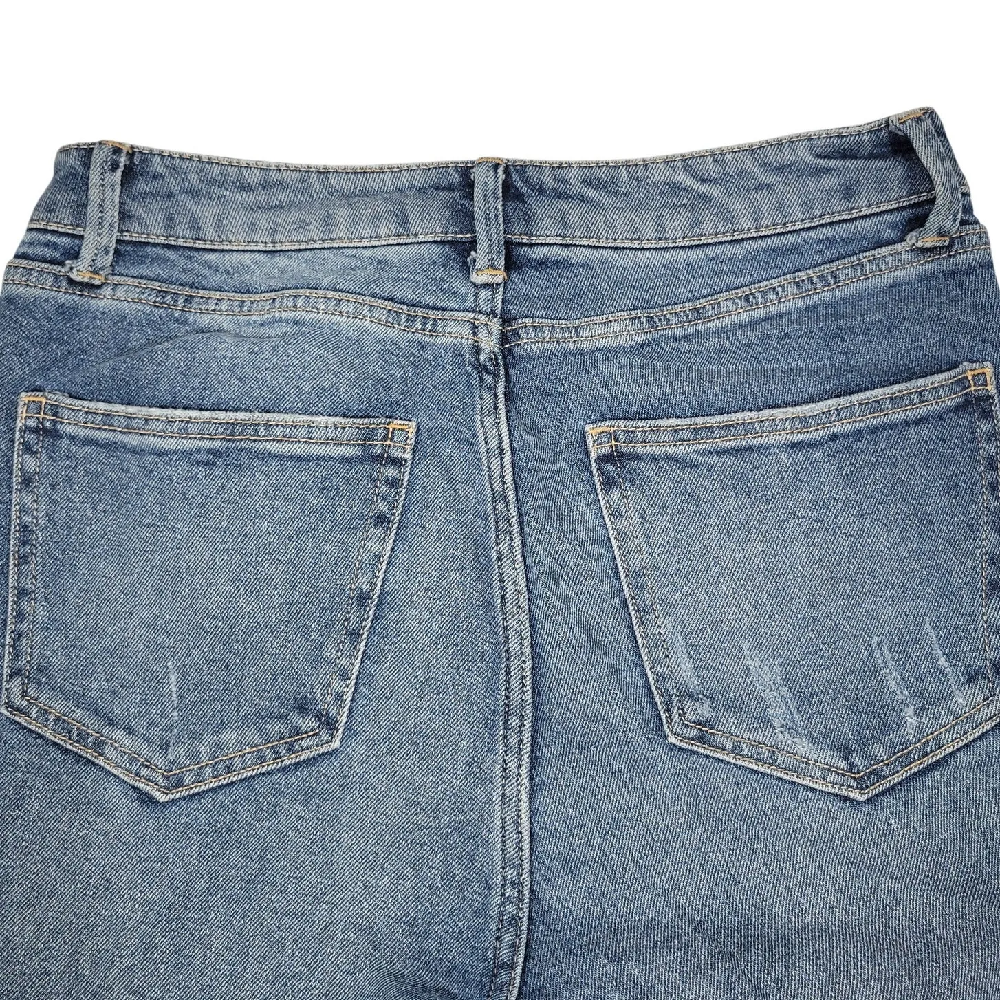 AFRM Womens Bell Bottom Jeans Size 28 Distressed High Rise Flare Denim Blue - Image 4