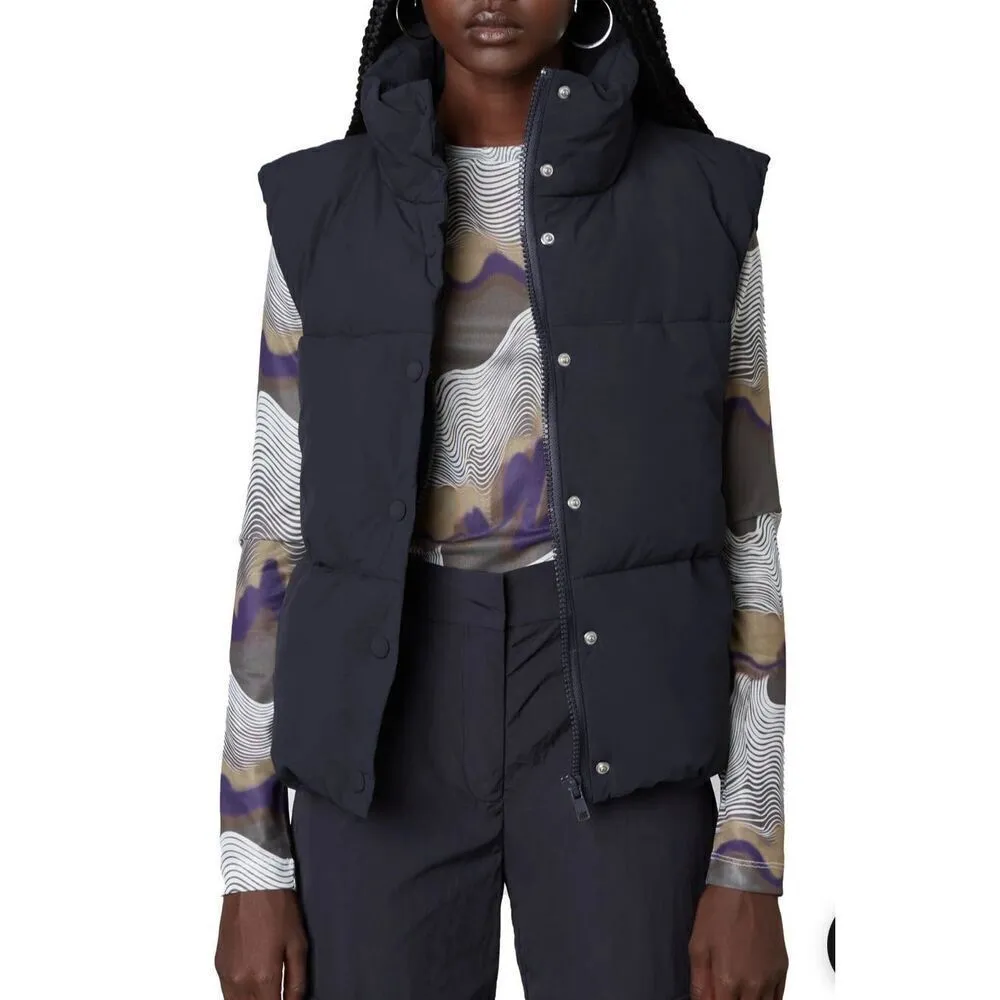 NWT NIA The Brand Nylon Puffer Vest in Black Size Large - Image 2