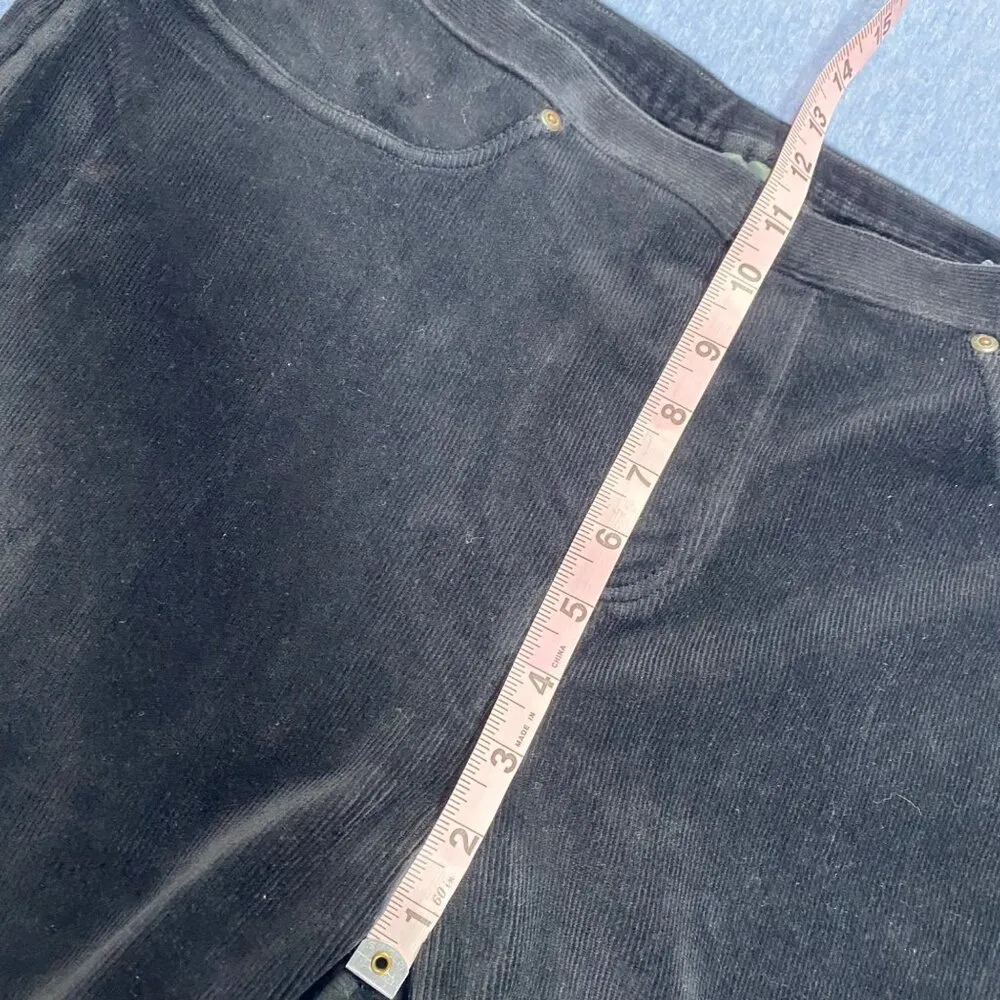 Lanesboro XL Black Corduroy Stretch Pant Leggings - Image 5