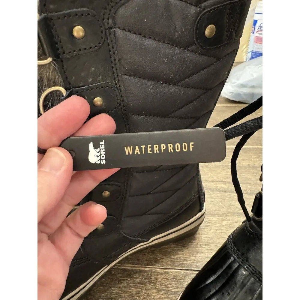 Sorel Womens‎ Tofino II Faux Fur Cuff Waterproof Boot Size 6 Black - Image 8