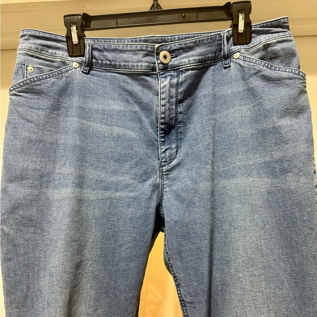 J.Jill Denim Tried & True Fit Straight Leg Jeans Size 14R Blue - Image 4