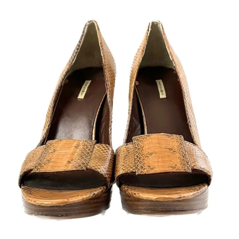 Max Studio Leather Embossed High Heels - Size 9 - Image 5