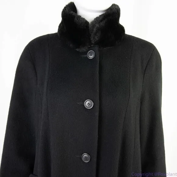 Vintage‎ Steve by Searle black swing full length coat, vintage size 2, USA made Size L - Image 5
