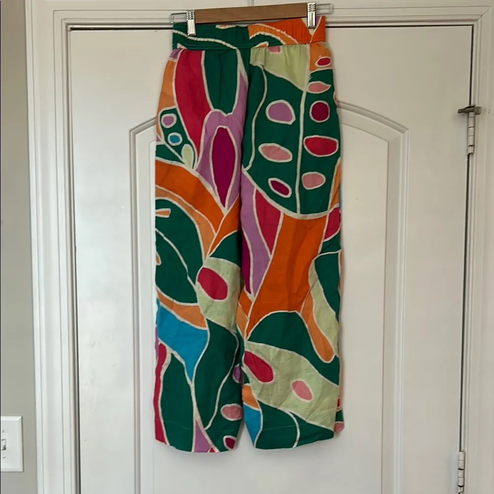 Christian Siriano Multicolor 100% linen pants Orange Size XS - Image 3