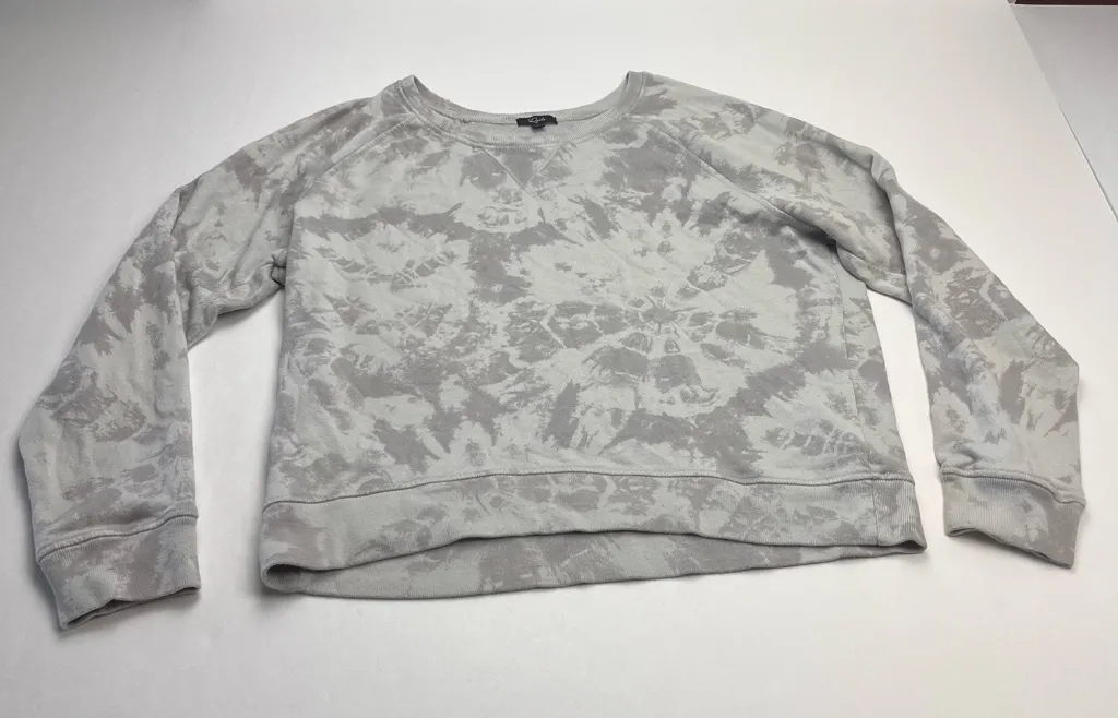 Rails Womens Size Medium Theo Circle Grey Gray Tie Dye Long Sleeve Sweatshirt - Image 1