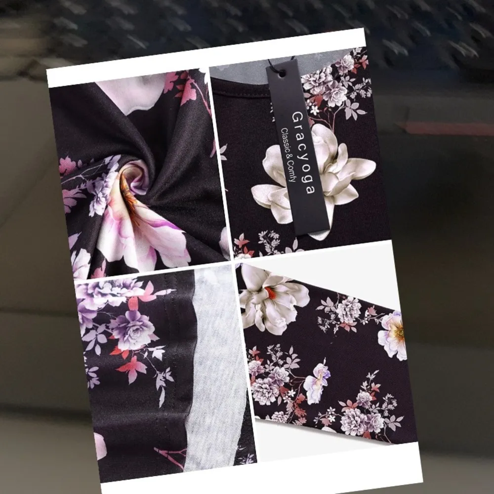 Gracyoga Long Sleeve Pockets Empire Waist Pleated Loose Swing Casual Fla… Size L - Image 3