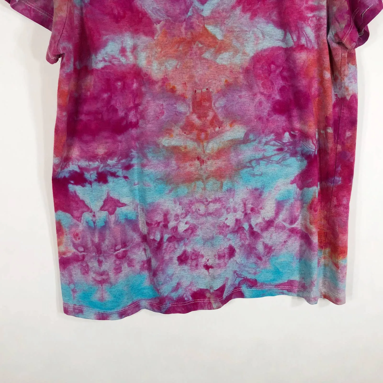 Tie Dye Size Large Tee Shirt Top Fly High Pink‎ Blue Butterflies Handmade 1310 Pink - Image 4