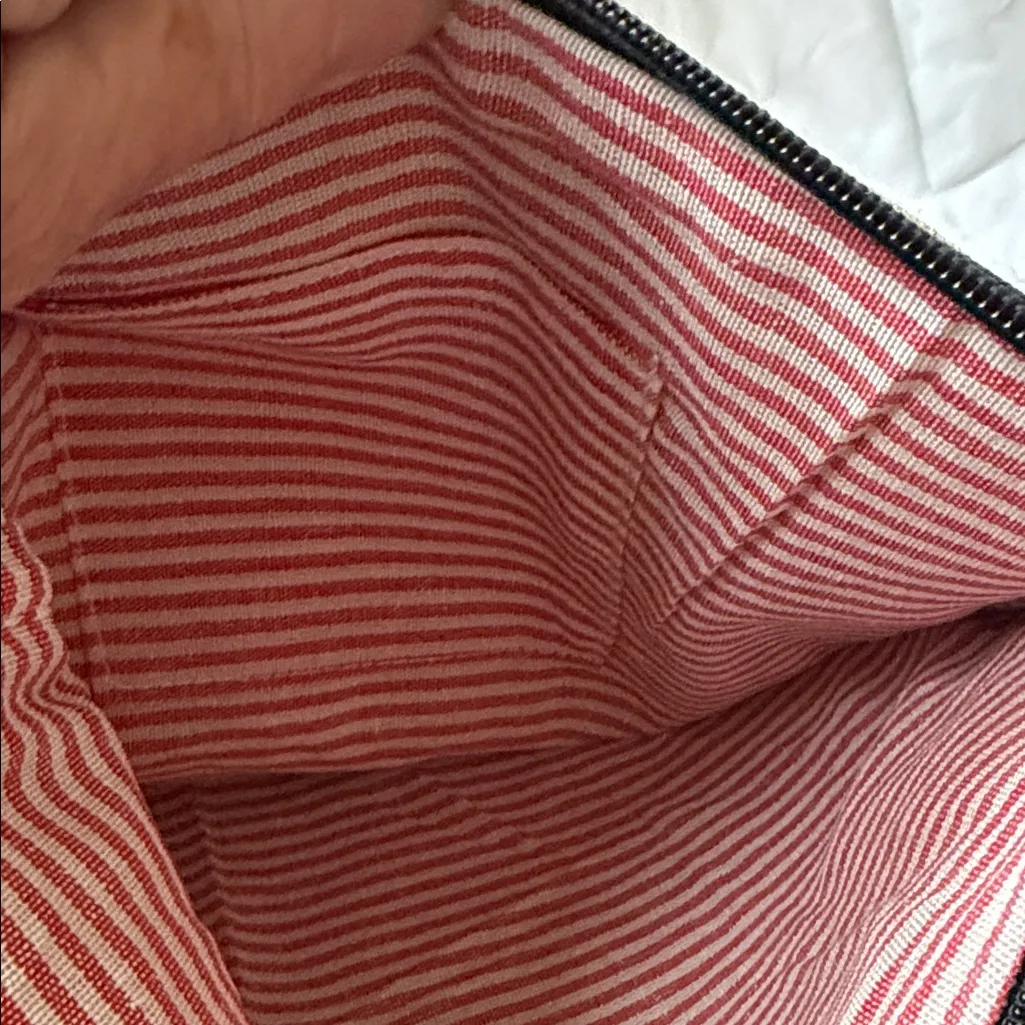 Khaki Zipper Pouch with Black Text Tan - Image 6