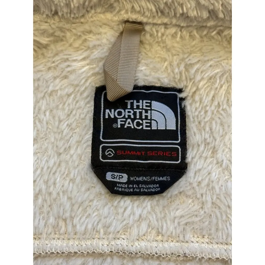 The North Face women's small cream/brown Summit Series fleece coat - Image 2