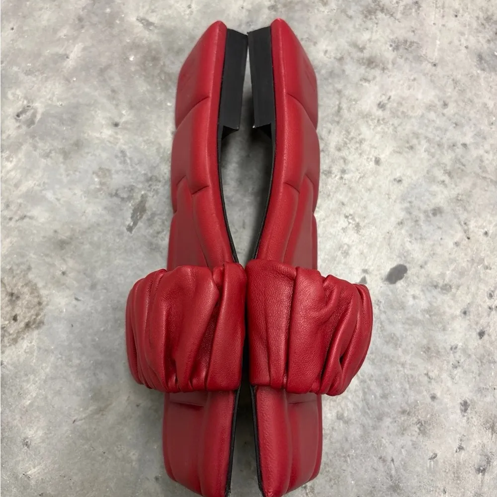 Khaite leather slides red size8.5 Size 8.5 - Image 11