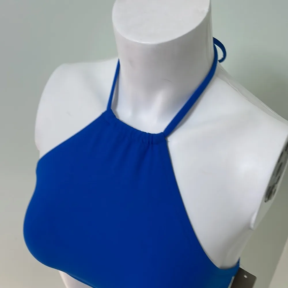 J. Crew Blue High Neck Swim Top size XS brand new - Image 4