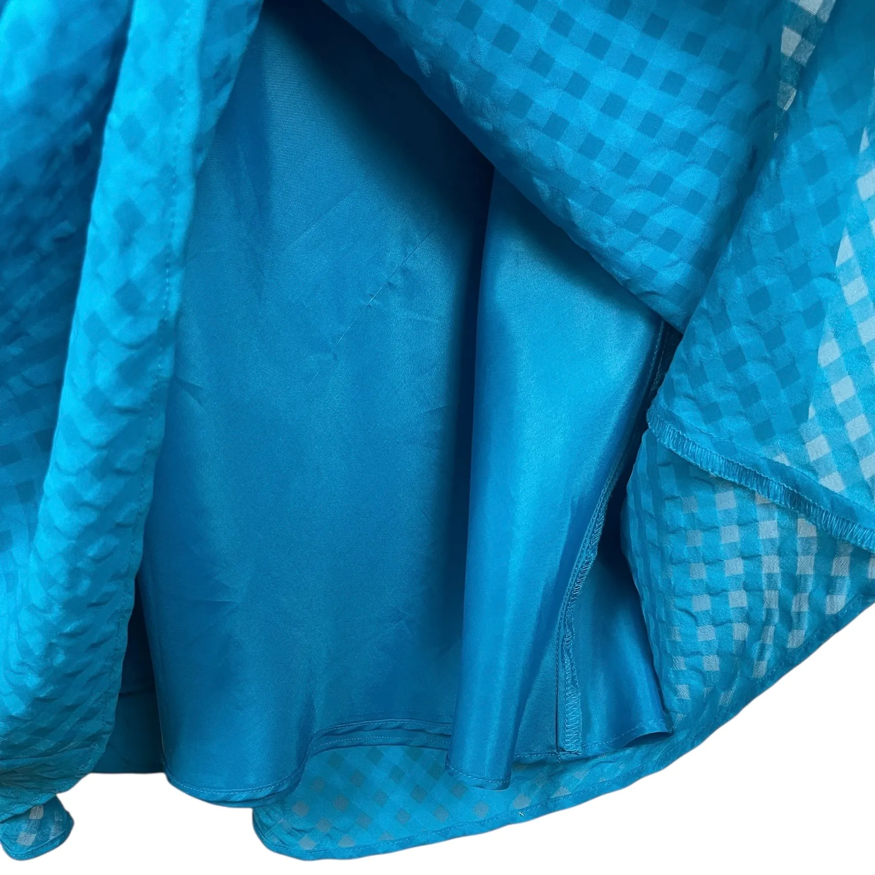 Vintage Plaza Collection Blue Dress & Jacket Set Womens Size 6 Floral Embroidery - Image 4