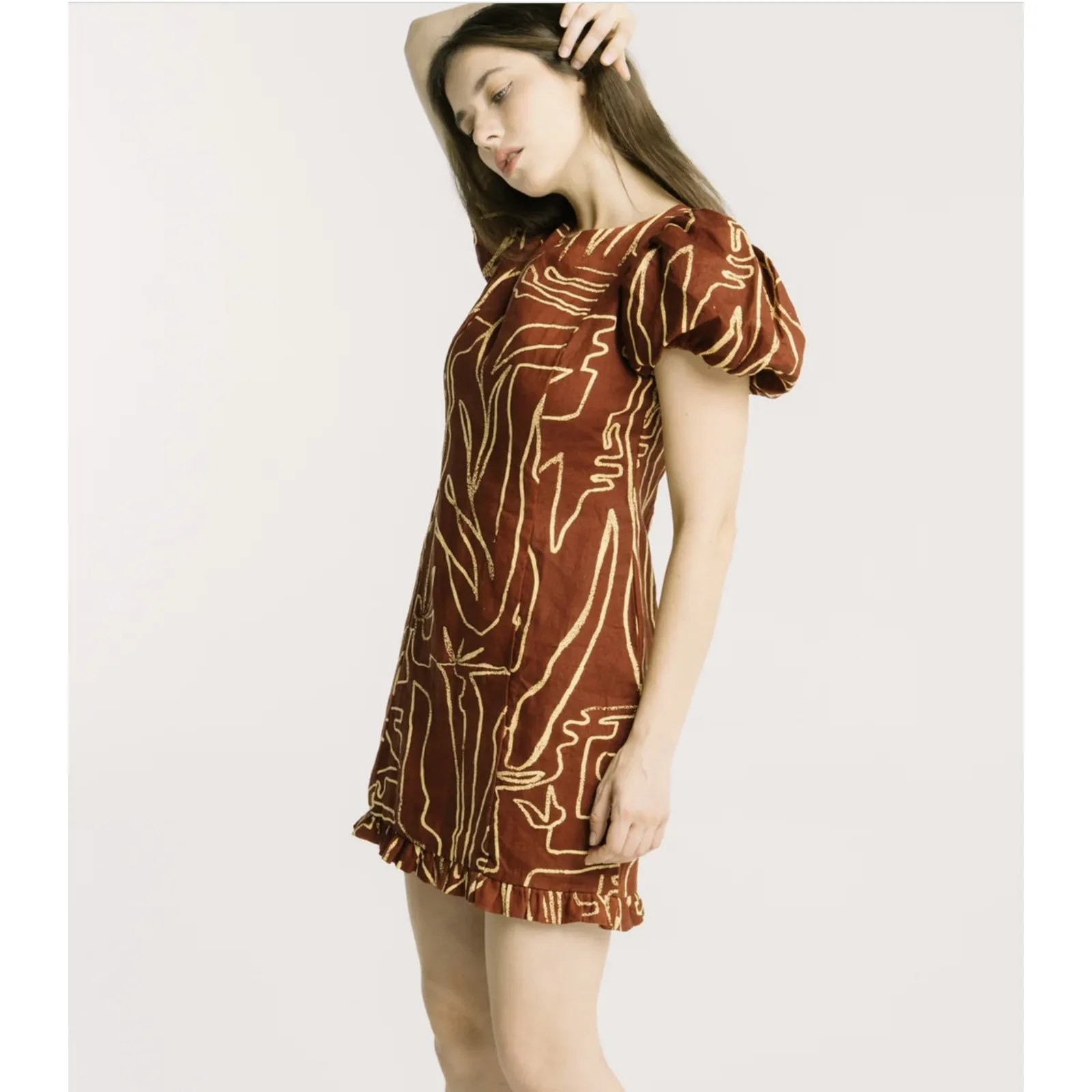 BEL KAZAN Charlie Dress Brown - Image 8