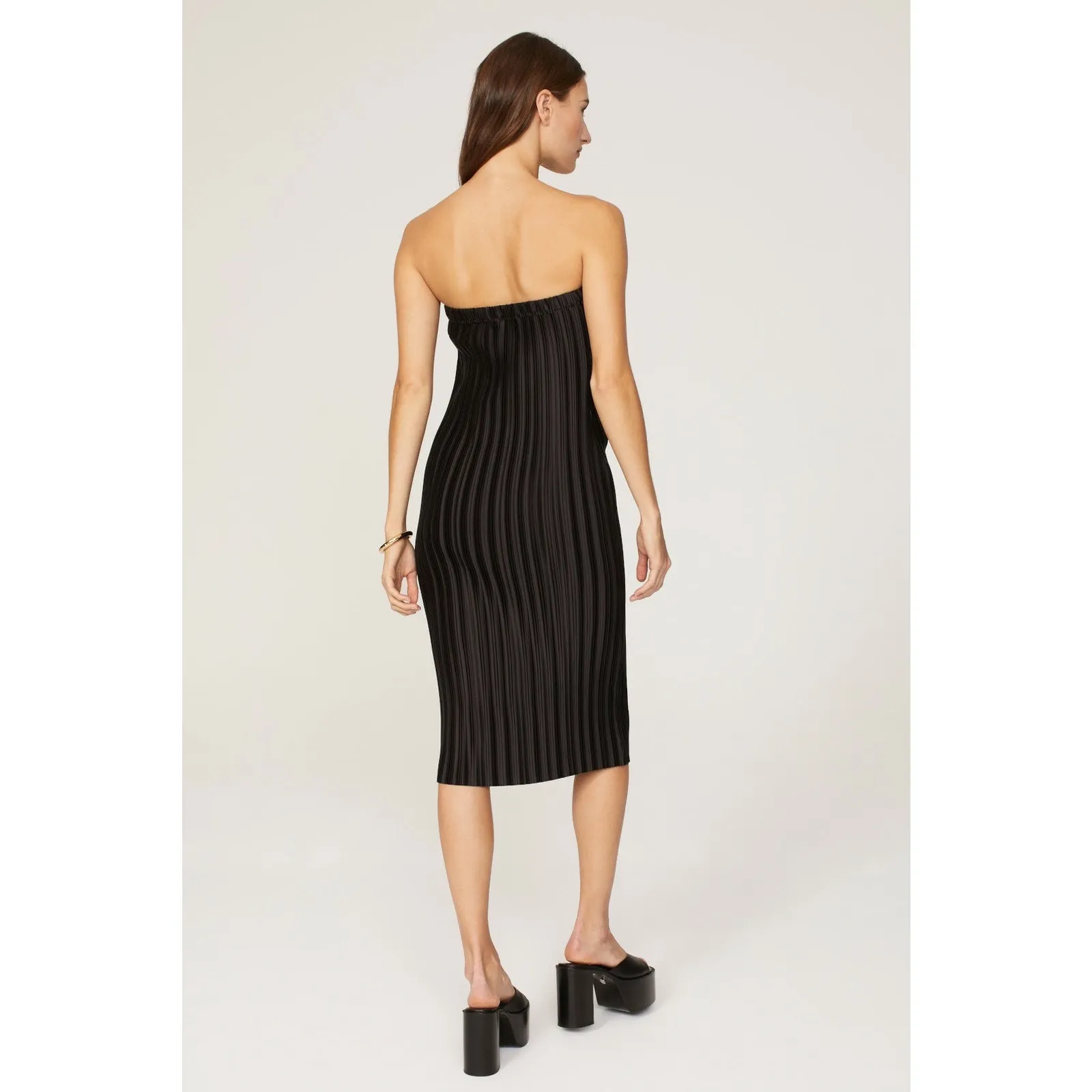 ARTHUR Women's Black Brown Floral Strapless Flower Mini Dress Size Small - Image 2