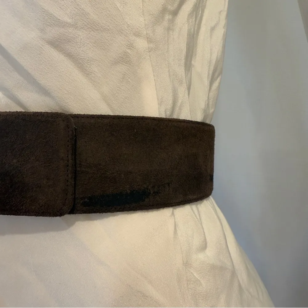 Oscar De La Renta Brown Suede Belt - Image 4