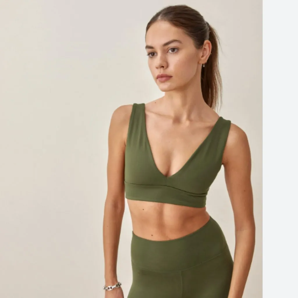 NWT Reformation Active Sports Bra and Skort Set in Fern Green - Image 2