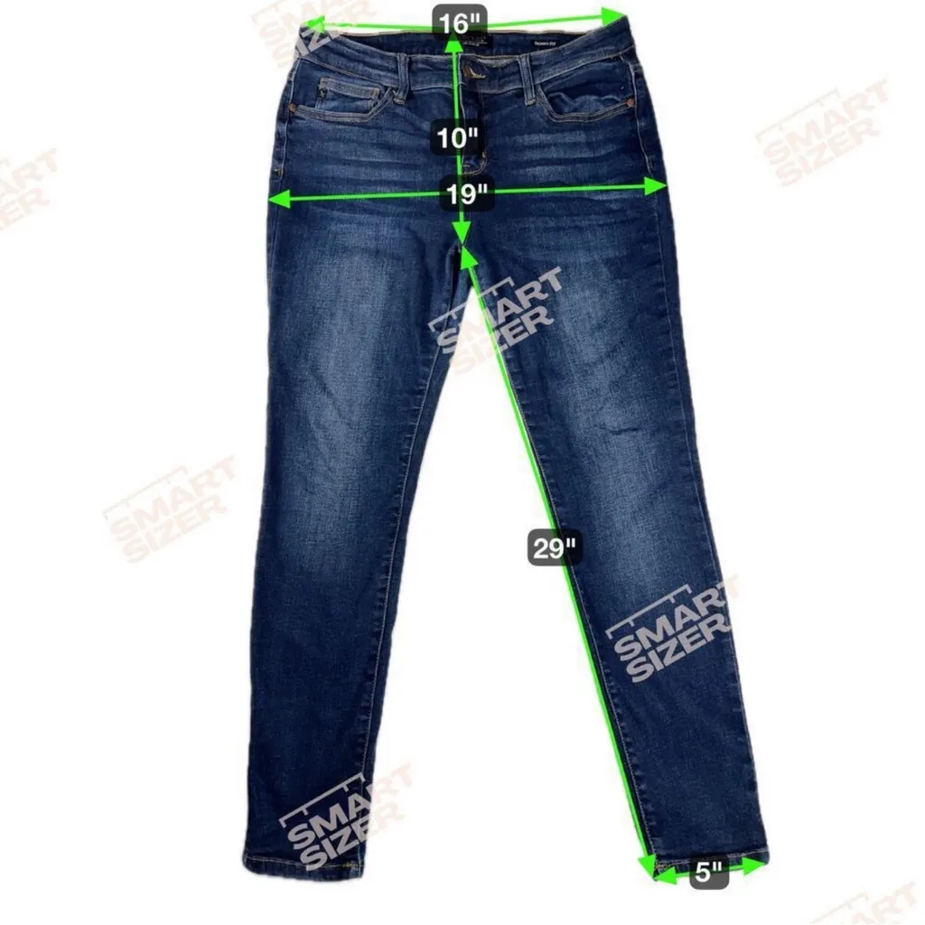 Judy Blue Blue Wash Skinny Jeans Size 11/30 Comfy Everyday Stretch Fit - Image 14