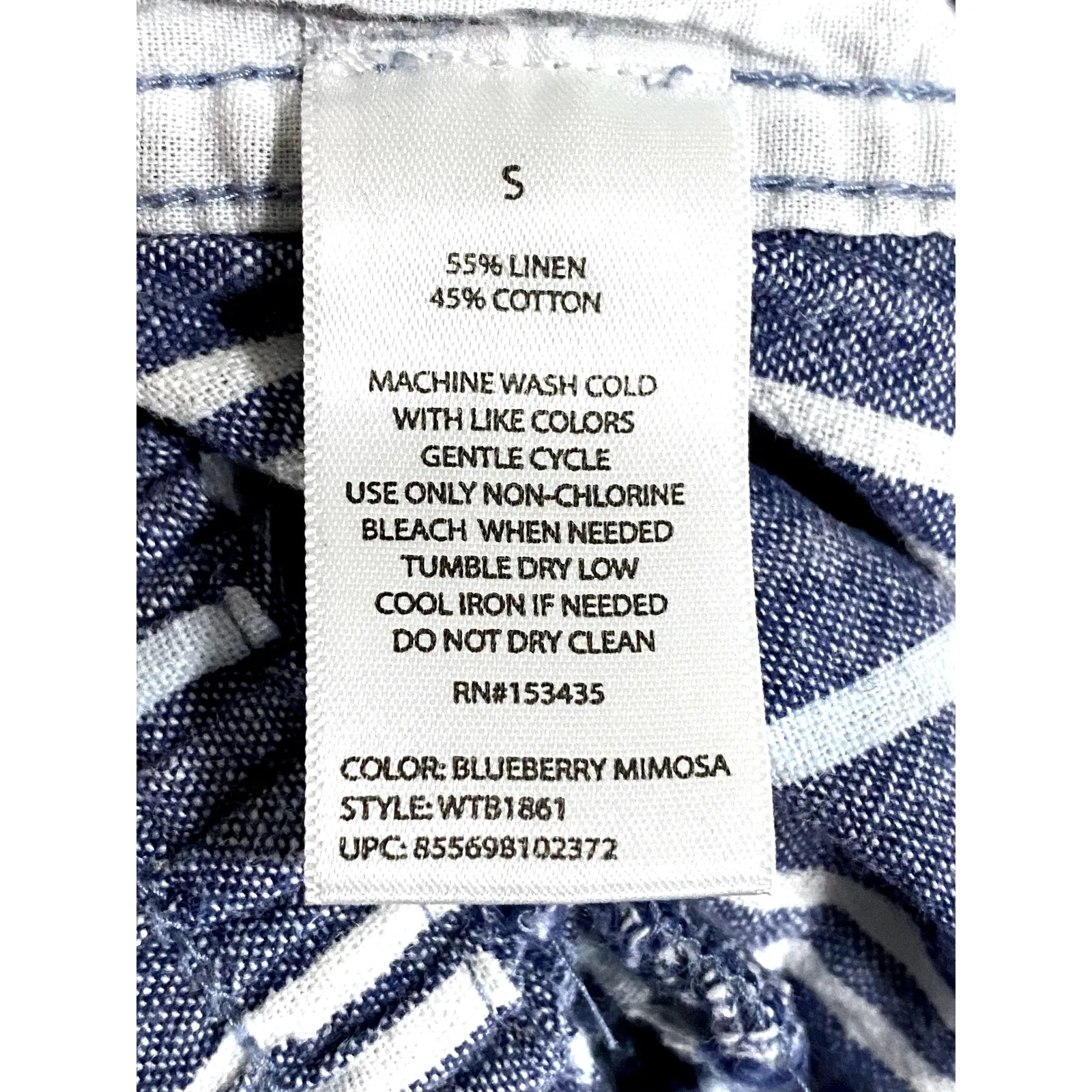 Beach Lunch Lounge Margot Cropped Drawstring Pants S Linen Striped Beach Summer - Image 7