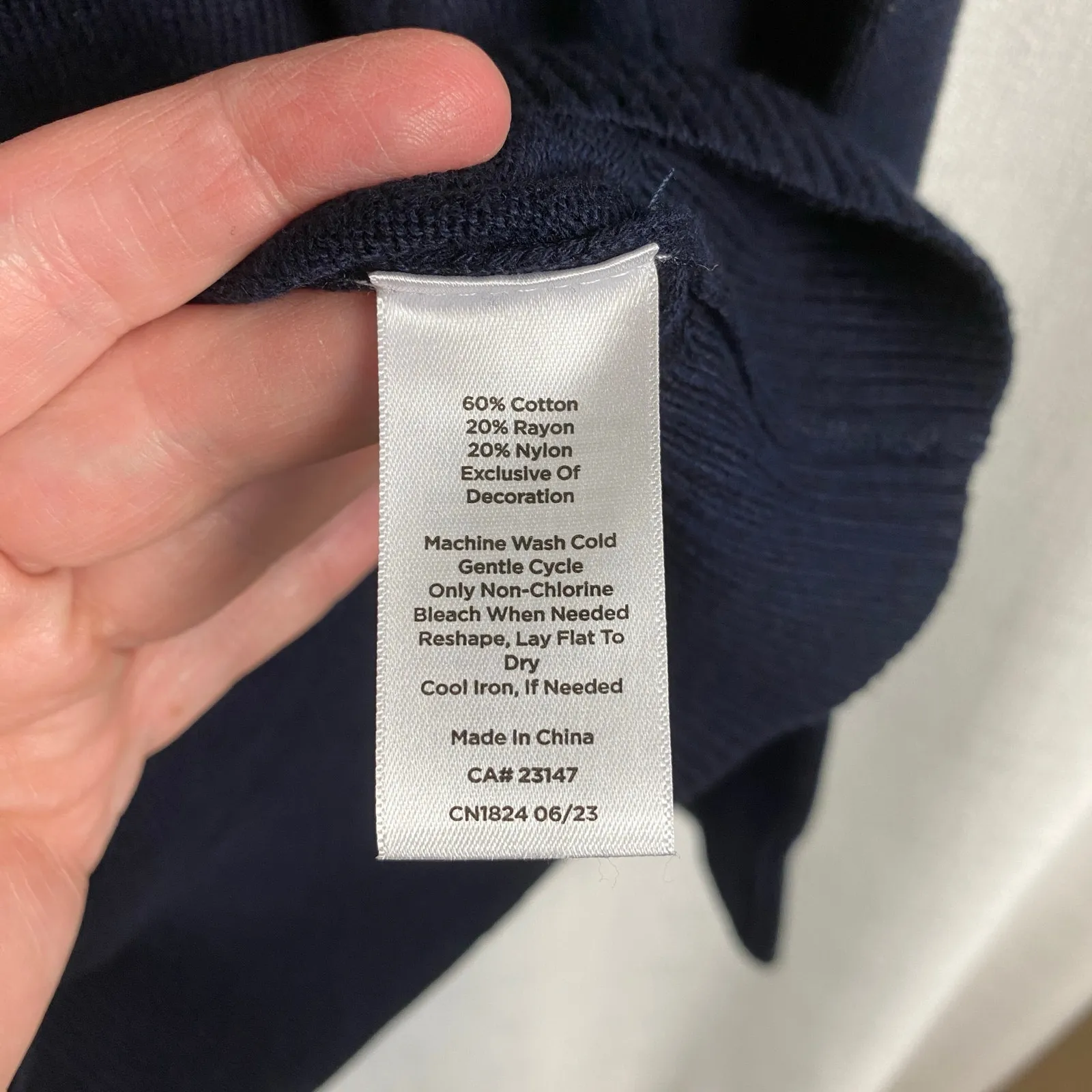 Talbots Dark Navy Blue Holiday Tree&Snowflake Crewneck Sweater Sz.2X NWT - Image 12